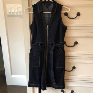 sleeveless denim dress